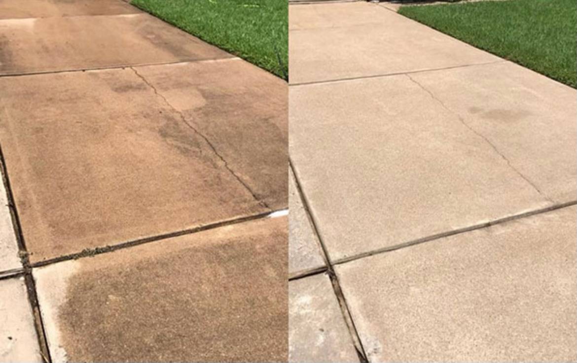 Exterior surface cleaning result